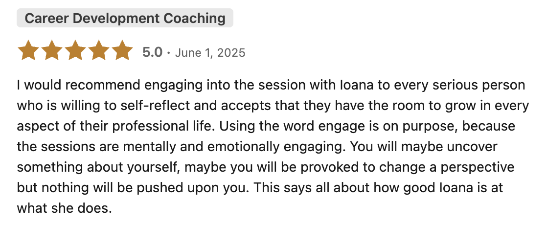 Review Career Development Coaching